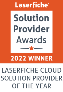 Laserfiche Solutions Provider Award Winner 2022